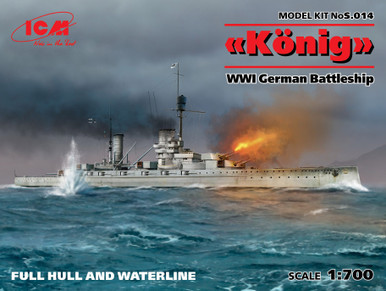 ICM 1/700 König WWI German Battleship Full Hull and Waterline