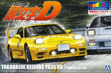 1/24 Pre-Painted Initial D Takahashi Keisuke FD3S RX-7 Comics Vol.1 Ver. Model Kit