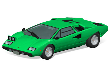 1/32 SNAP KIT #20-D Lamborghini Countach LP400(Green)