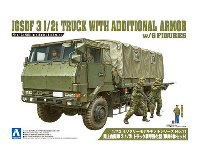 1/72 JGSDF 3 1/2T Truck With Additional Armor (W/4 Figures)