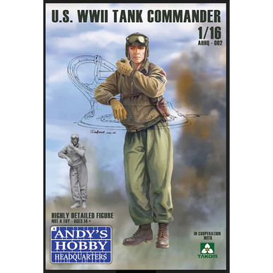 Andy's Hobby Headquarters 1/16 US WWII Tank Commander Figure (Full Body)