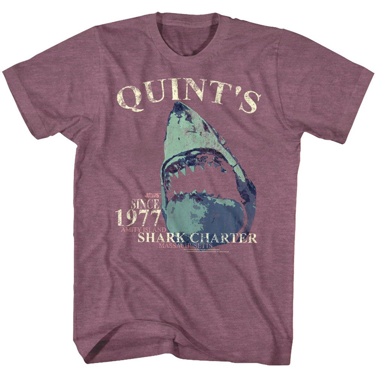 Quints Jaws T-Shirt - Jaws Shark Fishing Quints