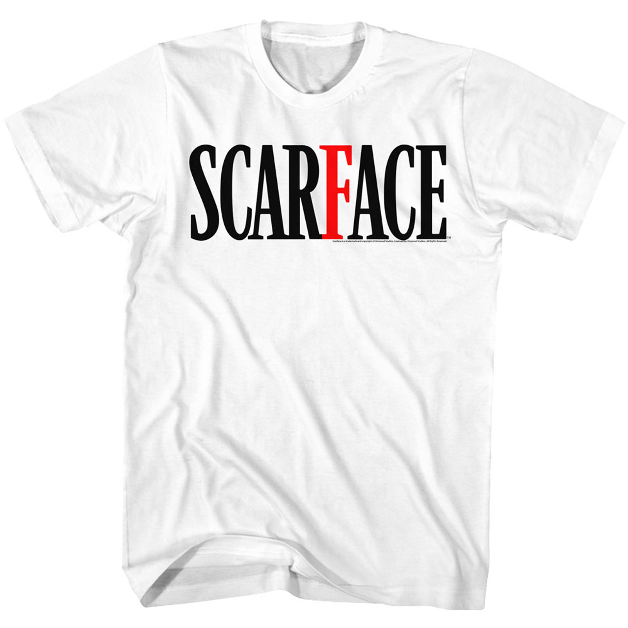 Scarface Logo Red F T-Shirt - OldSchoolTees.com