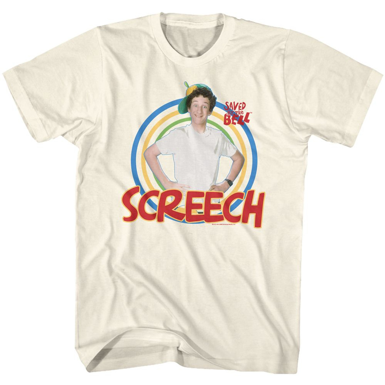 Saved By The Bell Circle Screech T-Shirt - Old School Tees