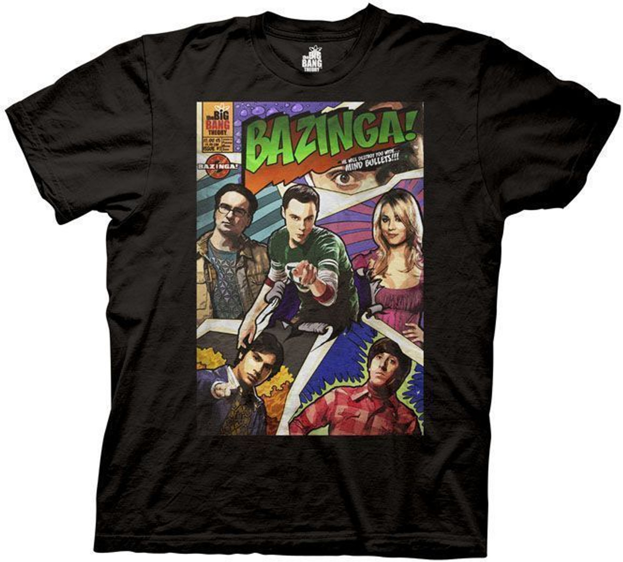 Spoedig maandag Doen Big Bang Theory Bazinga Comic Book Cover Shirt |TV Show T-Shirt