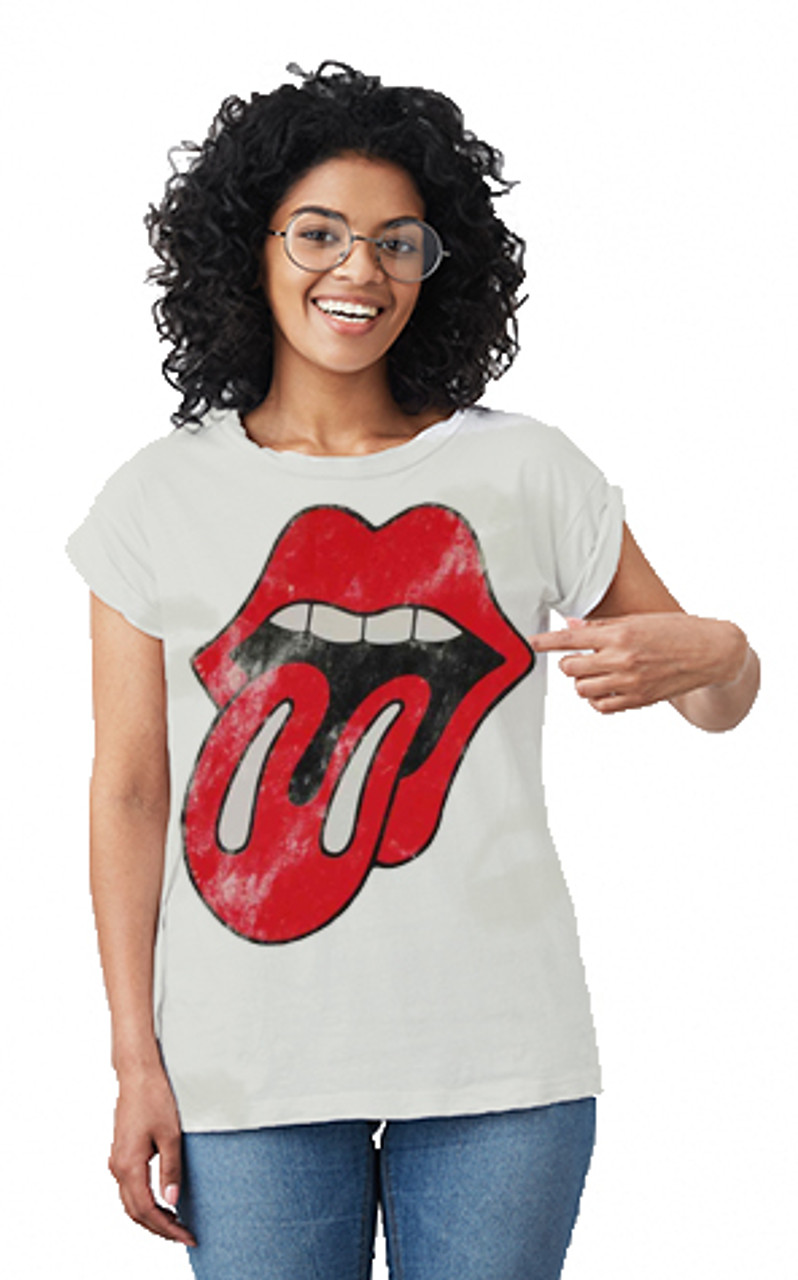 Rolling Stones Distressed Tongue Shirt | Vintage Classic Rock T-Shirt