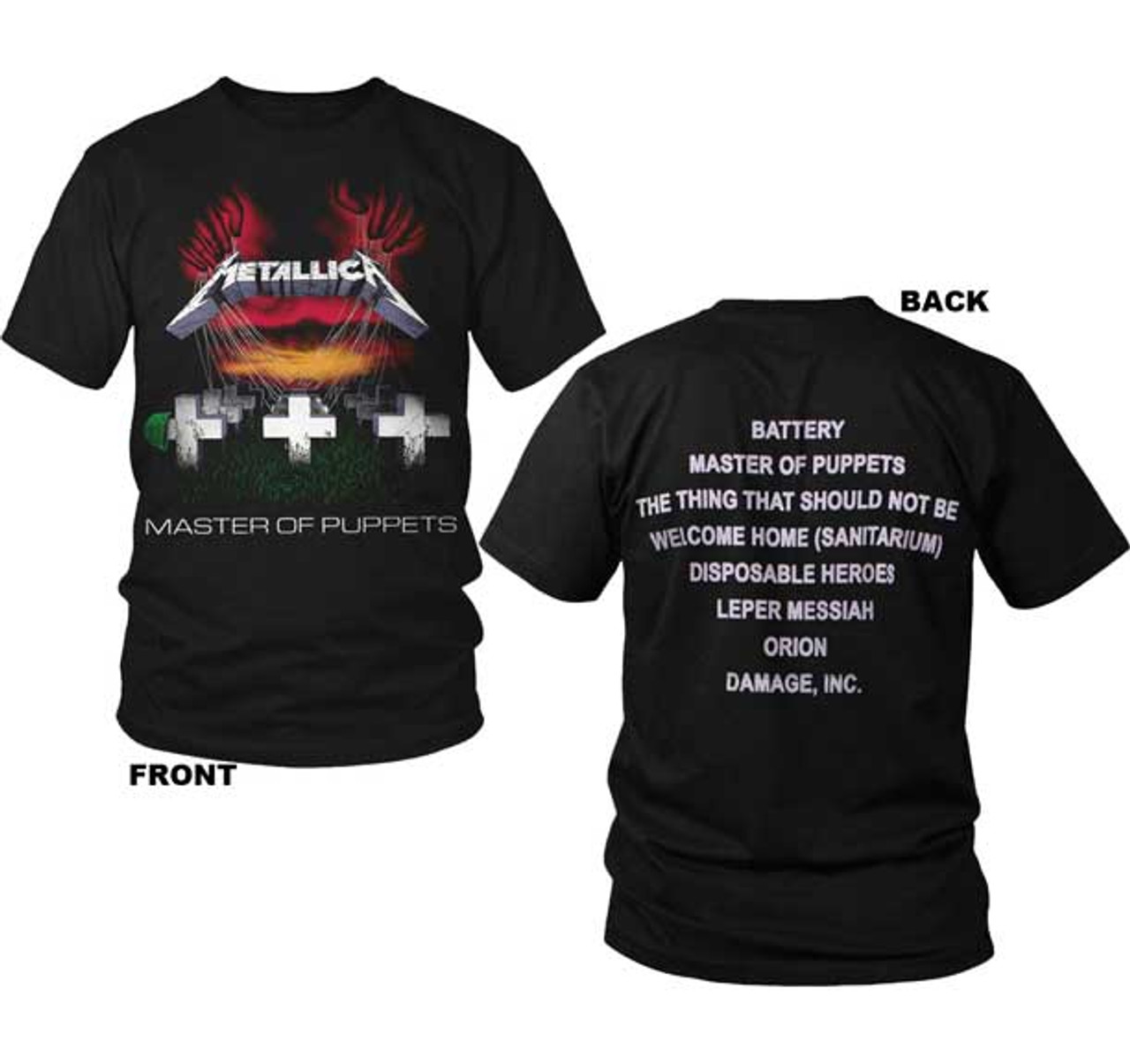 Metallica Master of Puppets Black 2-sided T-Shirt