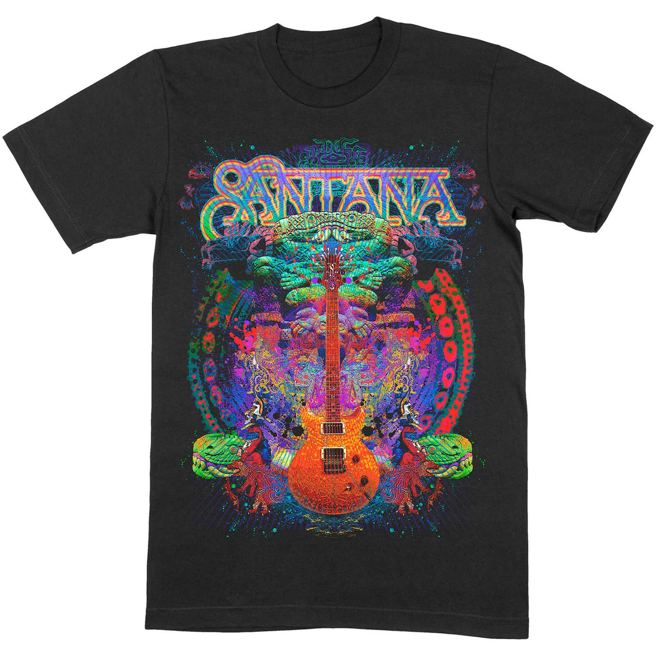 Santana Psychedelic Guitar T Shirt