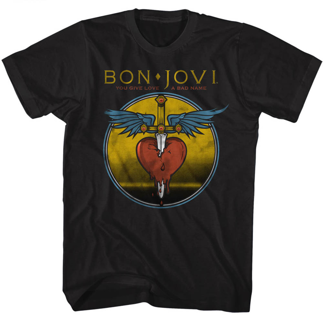 Bon Jovi ???Heart and Dagger??? Logo T-Shirt | Classic Band Tees