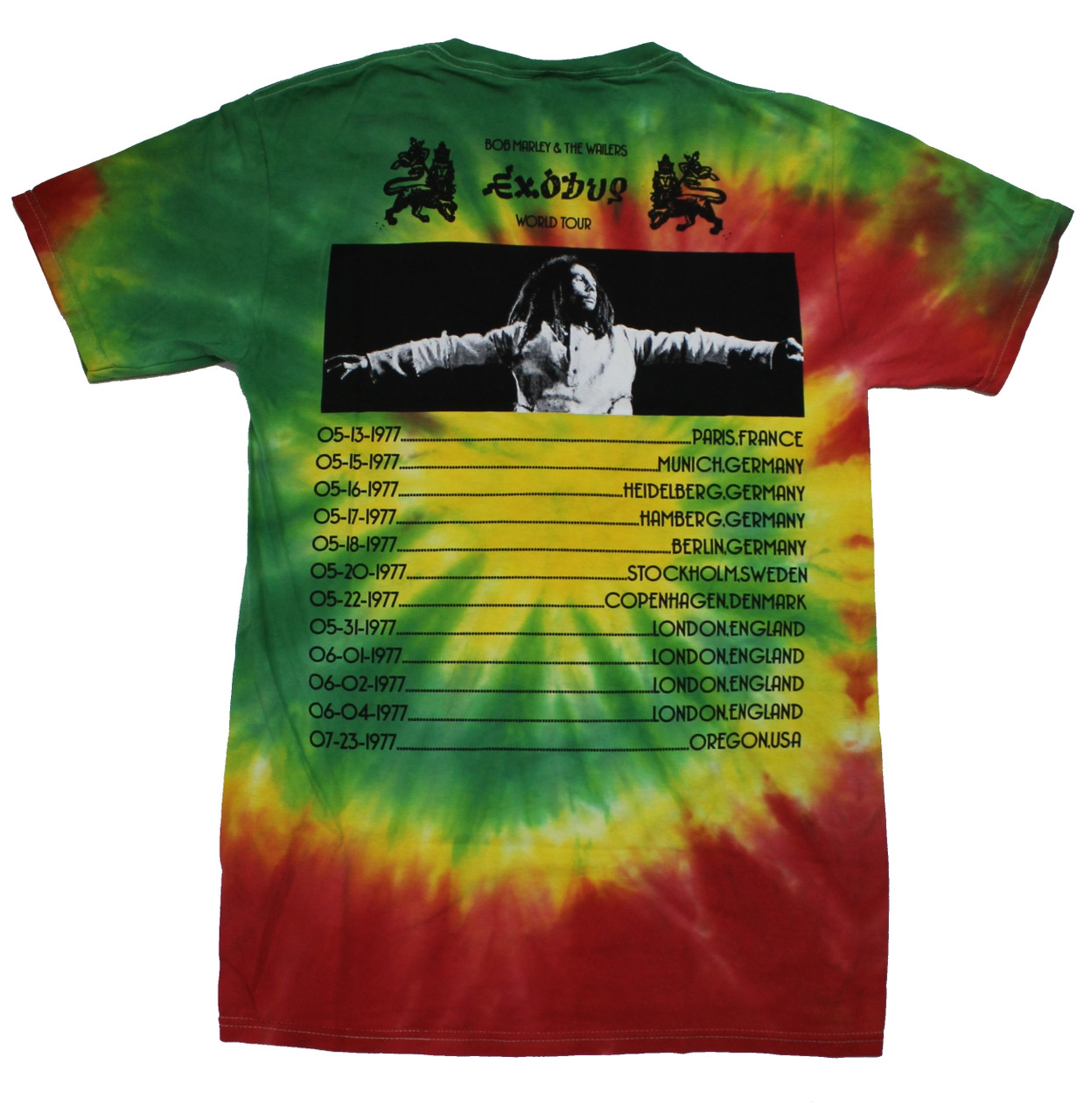 Bob Marley Exodus Tour 2-sided Tie Dye T-Shirt*