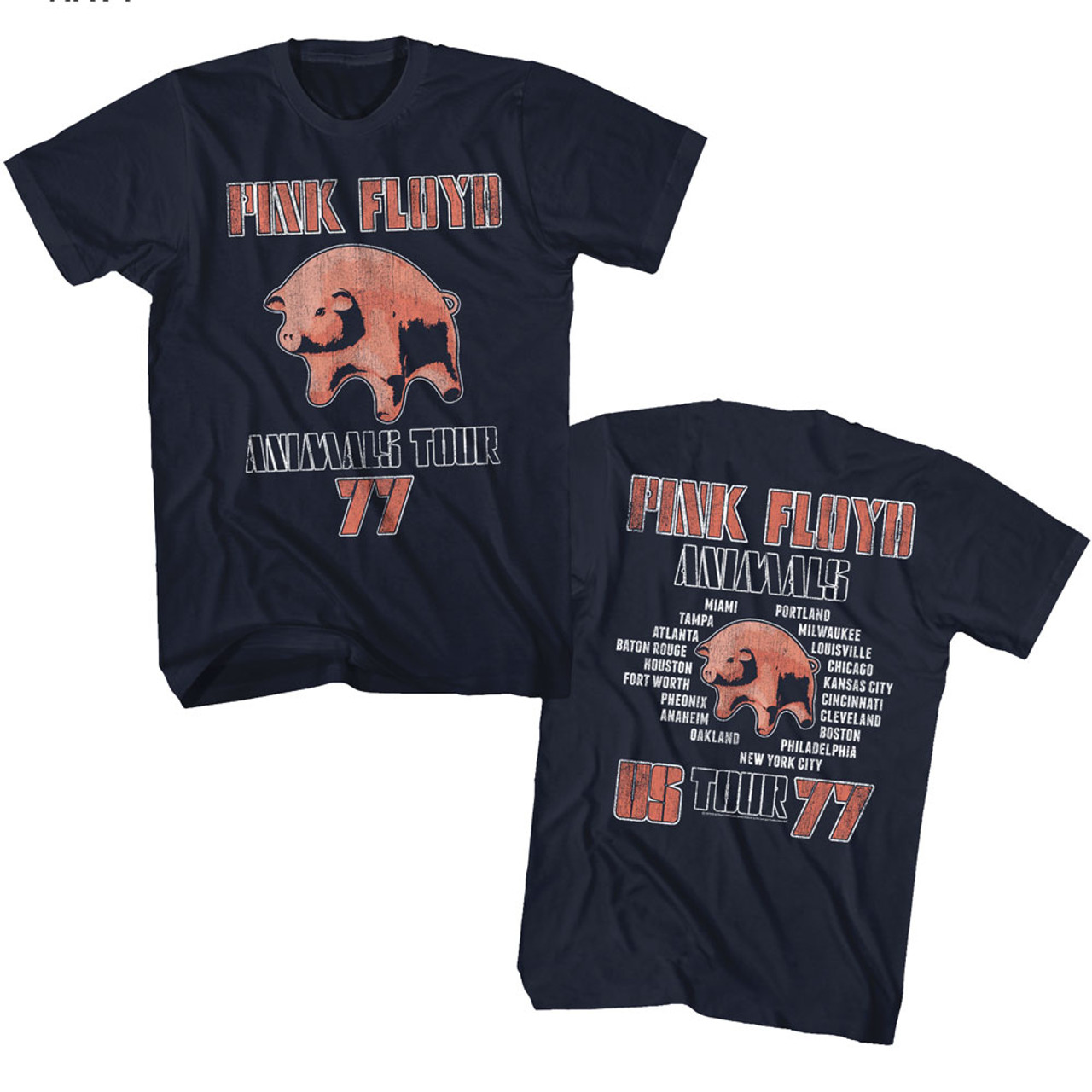 Pink Floyd Animals 1977 US Tour 2-sided T-Shirt | Vintage Rock