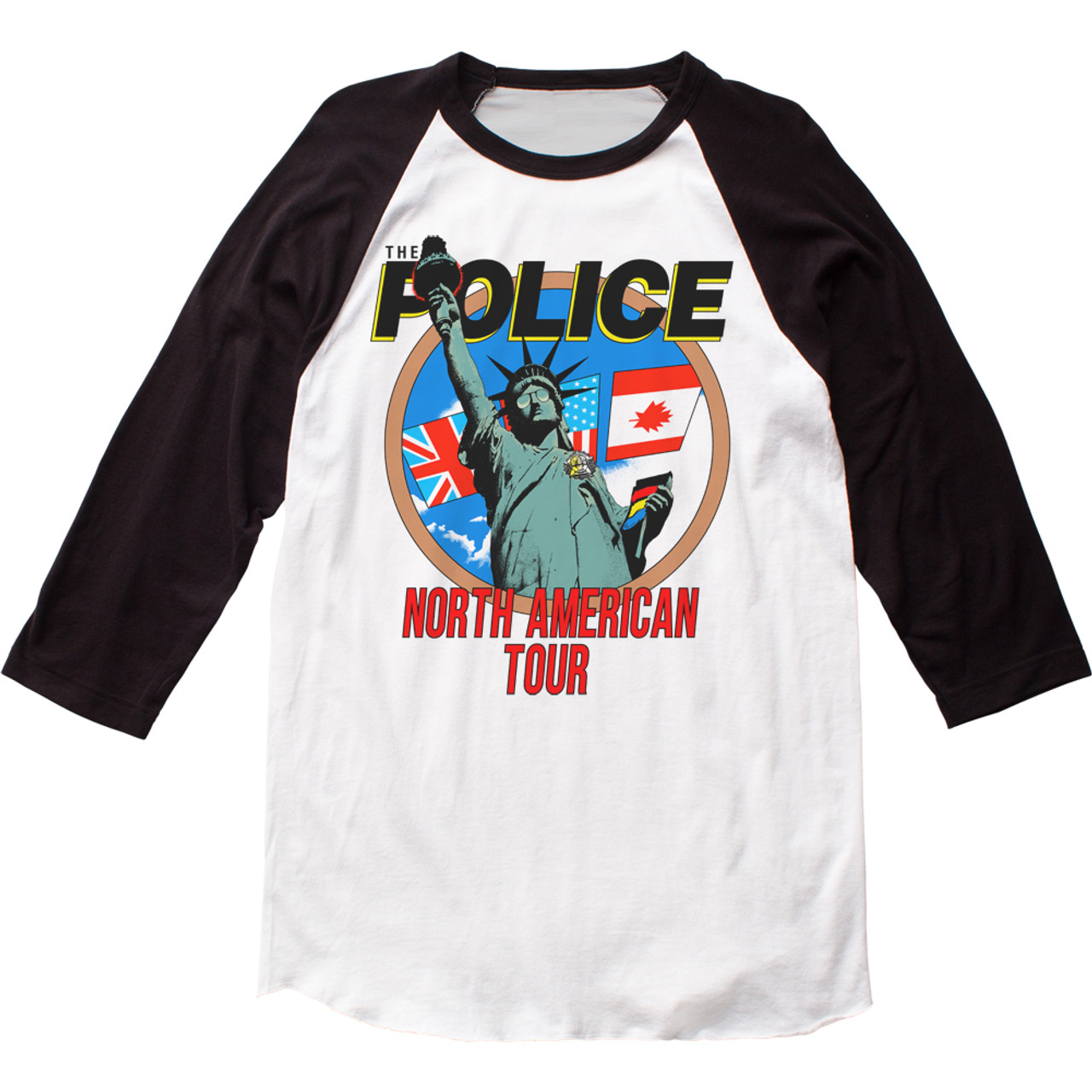 The Police NA Tour Raglan T-Shirt | Vintage Rock Band T-Shirt