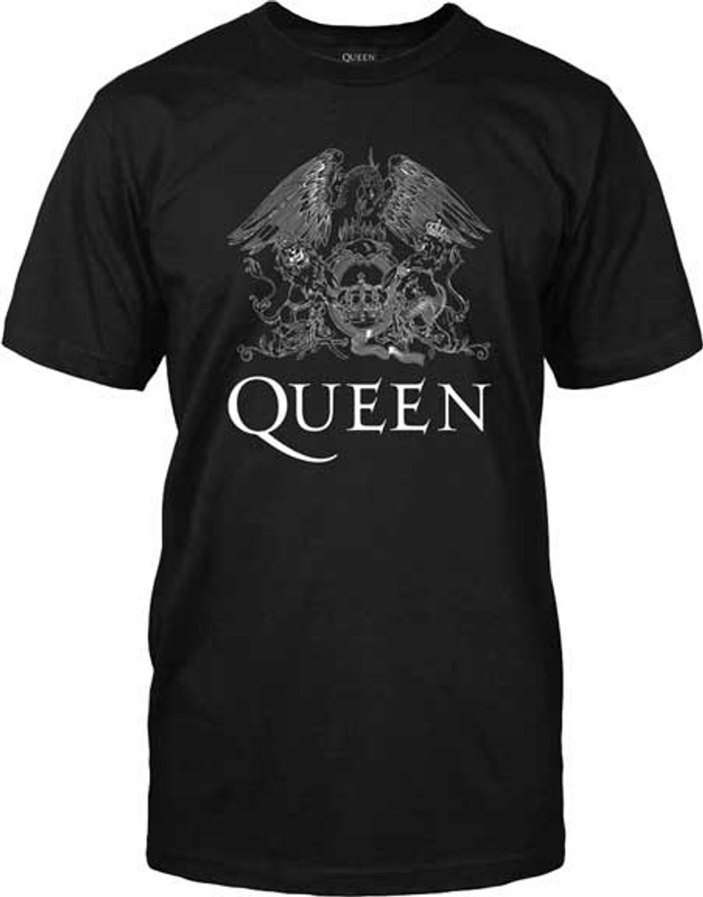 Queen Crest Logo on Black T-Shirt