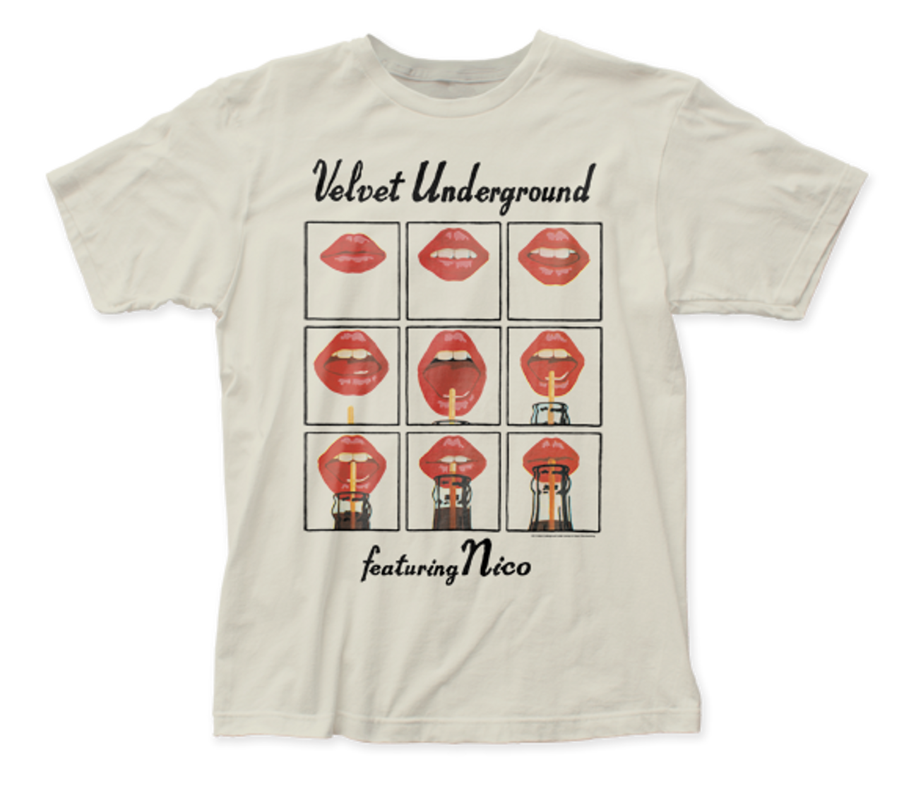 Vintage The Velvet Underground en nico x andy warhol tour album single big image American rock band pop art tekening promo t-shirts storeQ Kleding Meisjeskleding Tops & T-shirts T-shirts T-shirts met print 