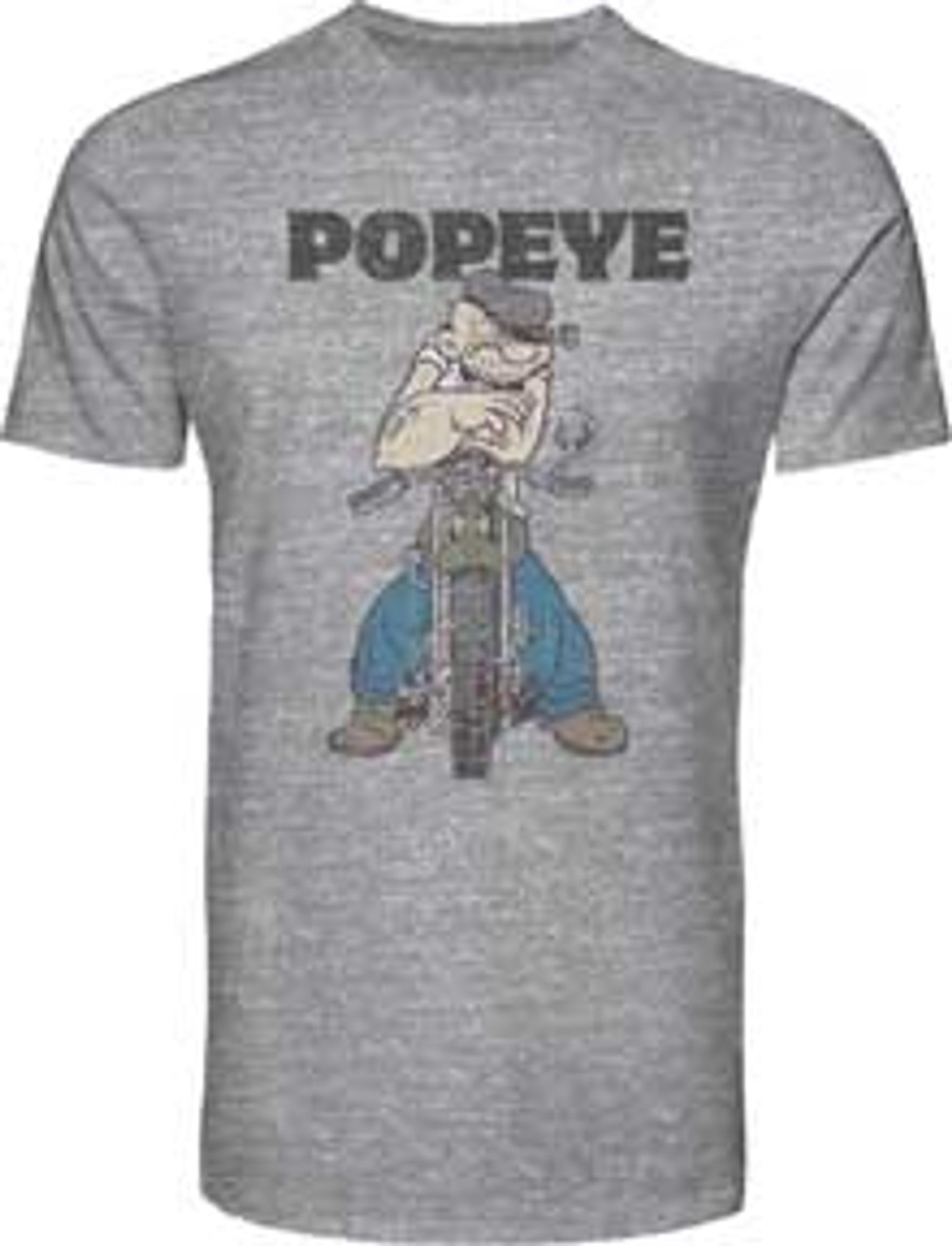 Popeye Biker Distressed T-Shirt - Old School Tees