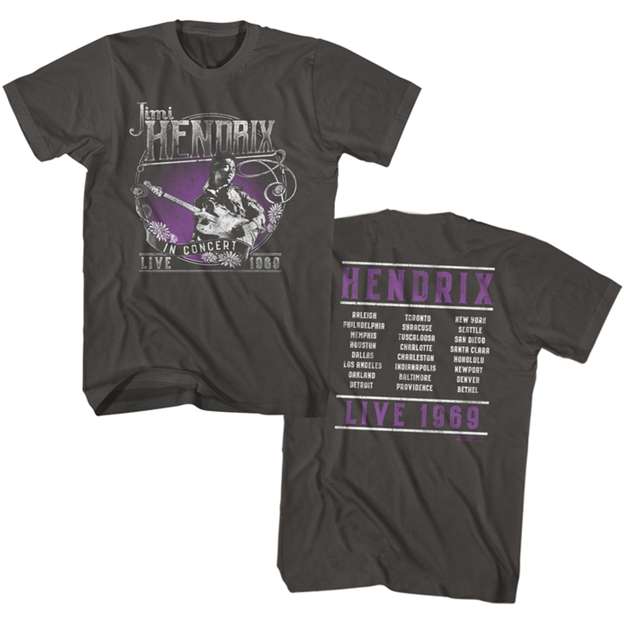 Jimi Hendrix Live in Concert 1969 T-Shirt