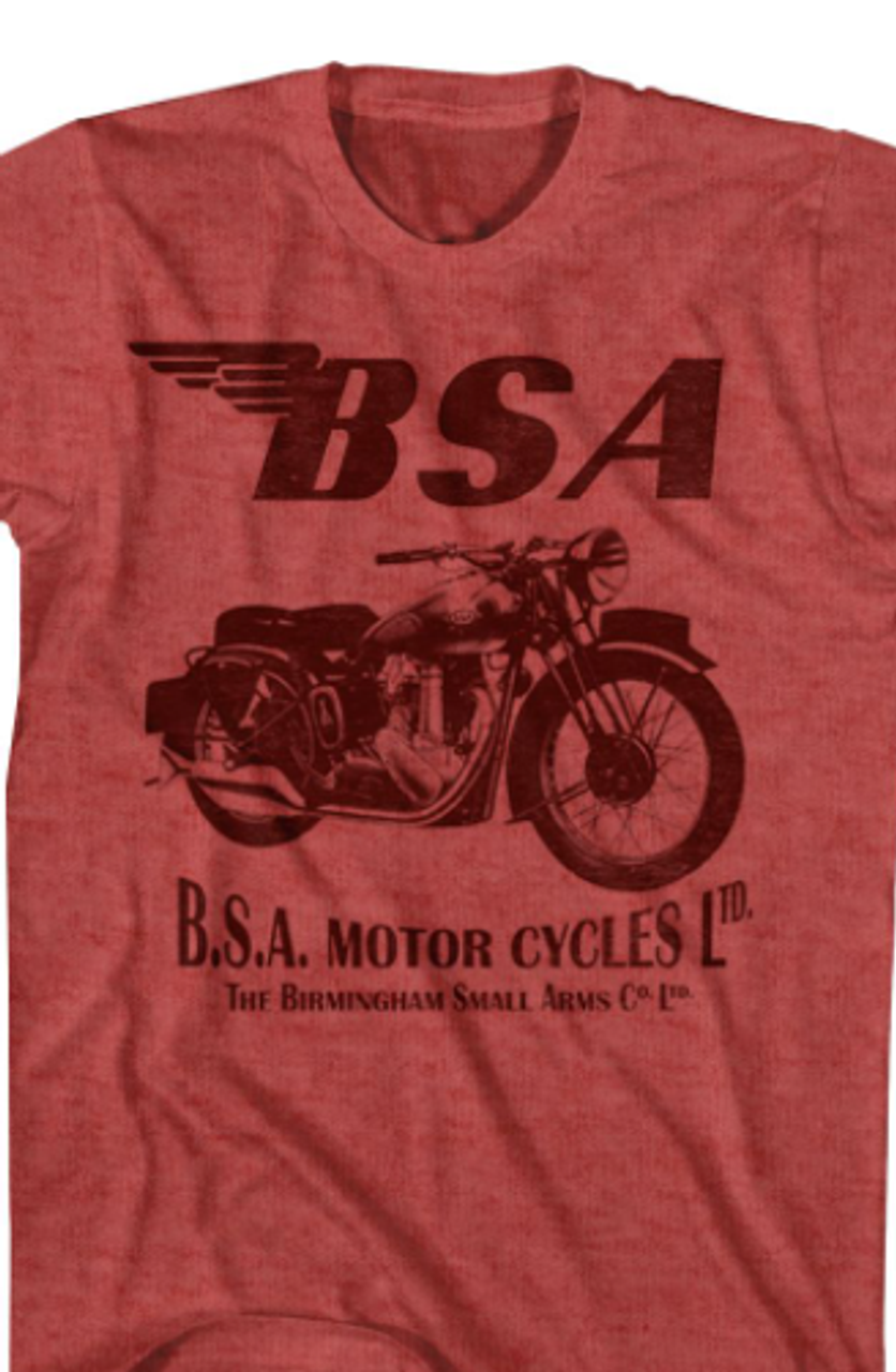 New BSA Motorcycle T-Shirt's Officially Licensed & Authentic Apparel