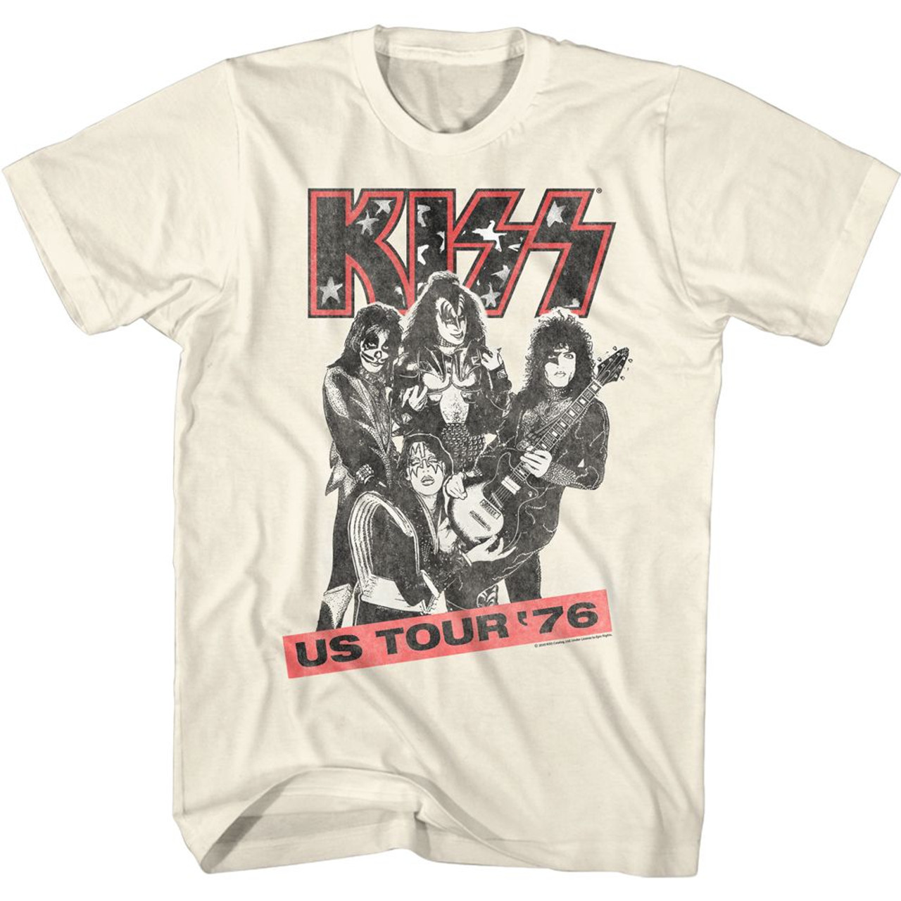 School　T-Shirt　Old　Tour　'76　US　KISS　Tees