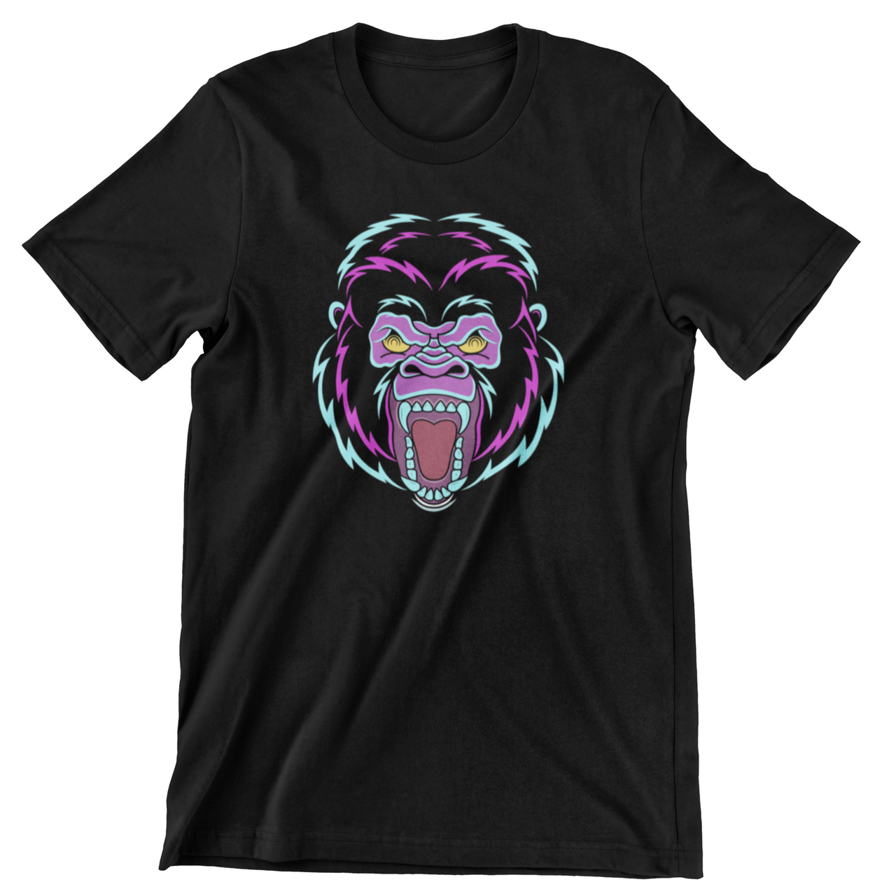Born Wild | Gorilla T-Shirt | Wild Animal Shirt | Retro Colors