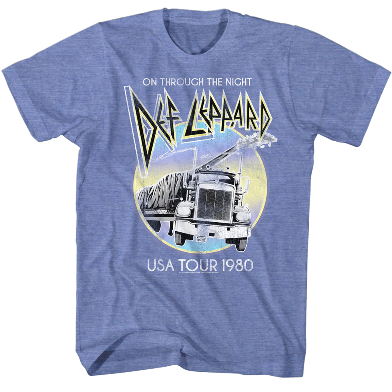 Def Leppard On Through The Night USA Tour 1980 T-Shirt