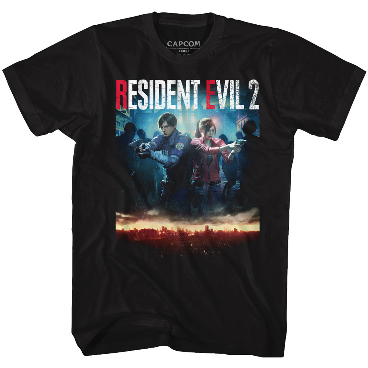 Resident Evil 2 Game Cover Remake T-Shirt | OldSchoolTees.com