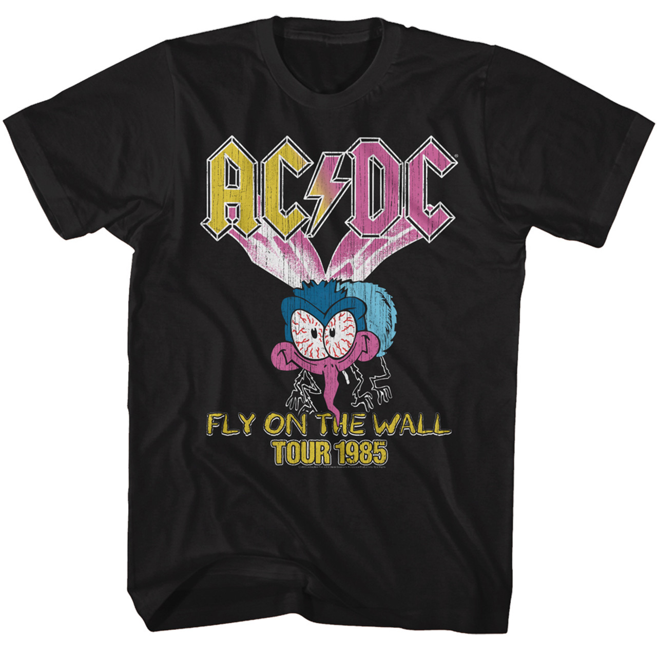 AC/DC Fly On The Wall Tour 1985 T-Shirt - Old School Tees