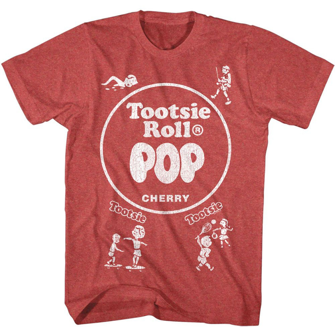 Tootsie Roll Cherry Pop Wrapper T-shirt - Old School Tees