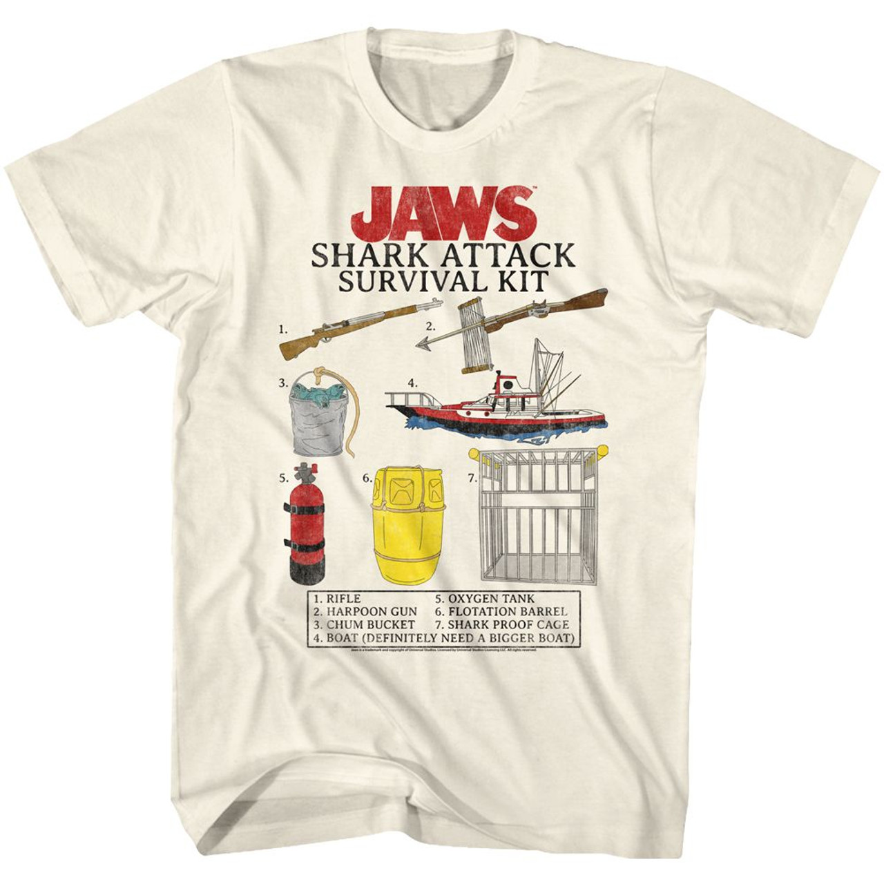 JAWS Shark Attack Survival Kit T-Shirt