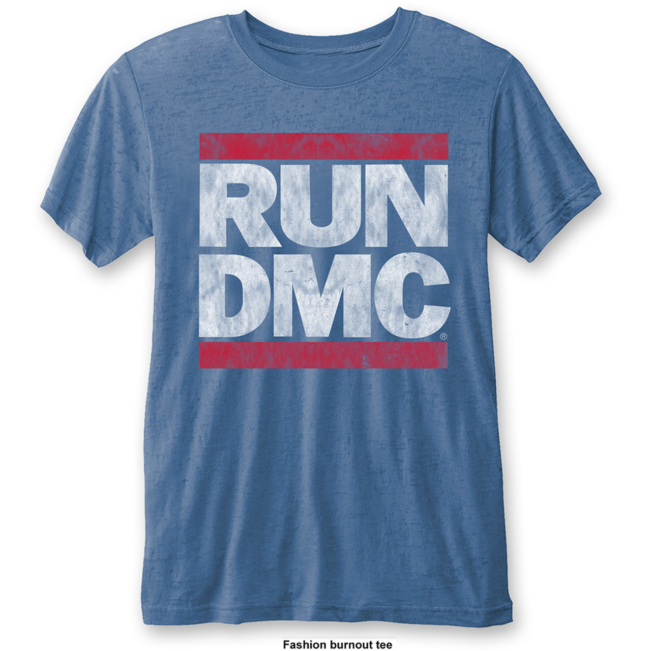 Run DMC Burn Out Vintage Logo T-Shirt | Old School Hip Hop T-Shirt