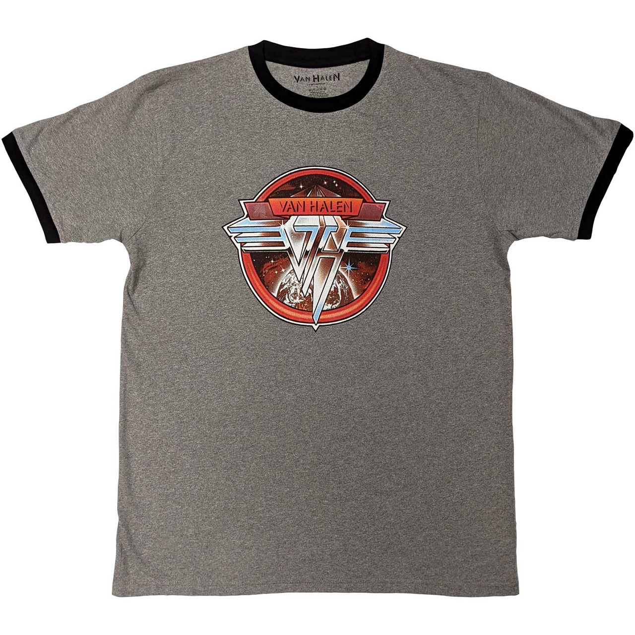 Van Halen Circle Logo Ringer T-Shirt | OldSchoolTees.com