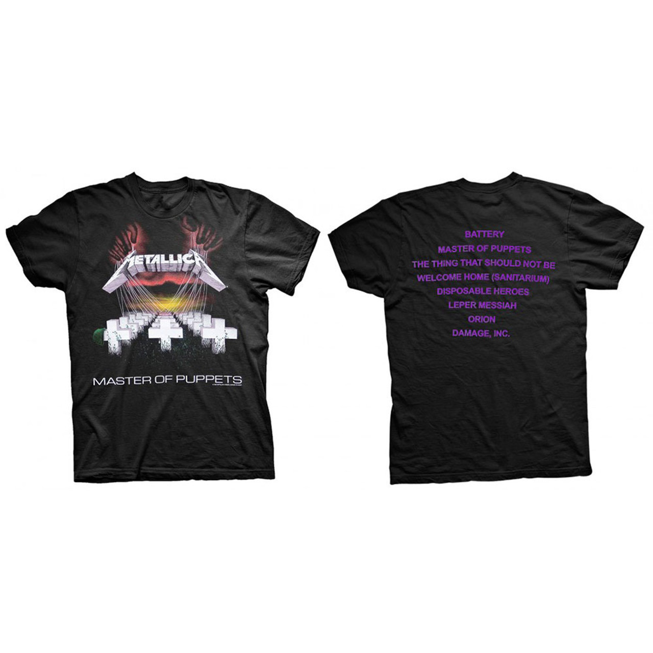 Metallica Unisex T-Shirt: Master of Puppets (Back Print) Small / Black