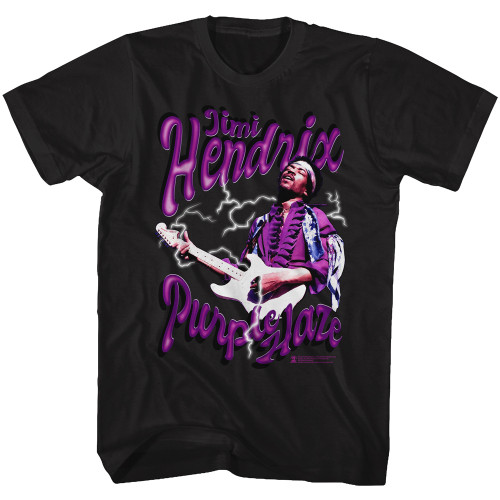 Jimi Hendrix Purple Hazy T-Shirt - Black