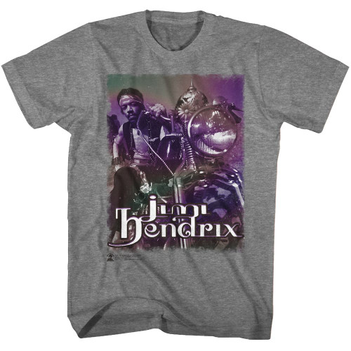 Jimi Hendrix Southern Bike T-Shirt - Gray