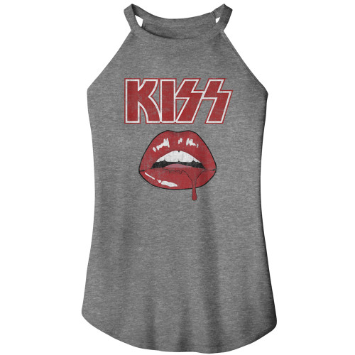 KISS - Drip Ladies Rocker Tank - Gray