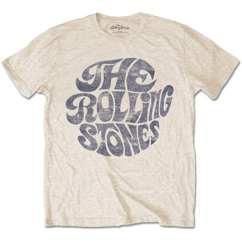 Rolling Stones Vintage 1970s Logo T-Shirt - Tan