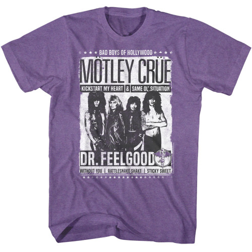 Motley Crue Dr. Feel Good Songs T-Shirt - Violet