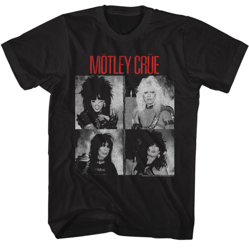 Motley Crue BW Shout Cover T-Shirt - Black