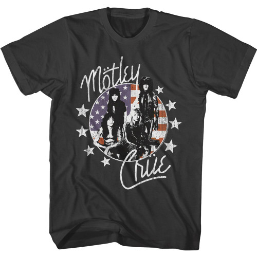 Motley Crue American Flag T-Shirt - Black