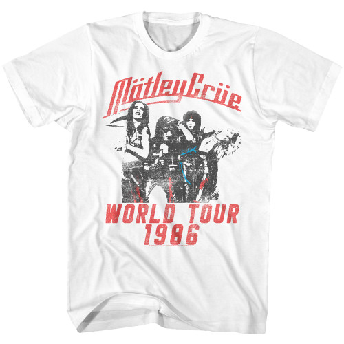 Motley Crue World Tour 1986 T-Shirt - White