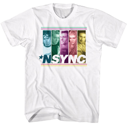 NSYNC Multi Colored Boxes T-Shirt - White