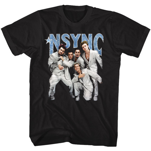 NSYNC Strike A Pose T-Shirt - Black