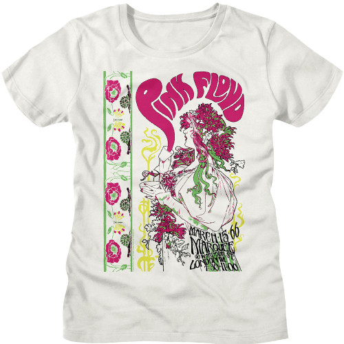 Pink Floyd Psychadelic Tea Ladies T-Shirt - White