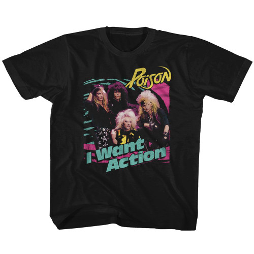 Poison Bright Action Youth T-Shirt - Black
