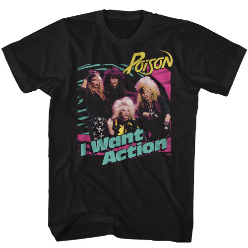 Poison Bright Action T-Shirt - Black