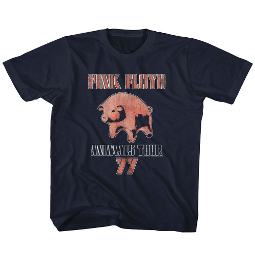 Pink Floyd - Tour77' Youth T-Shirt - Navy