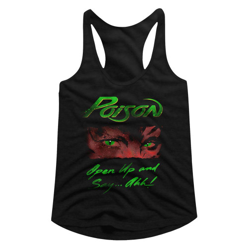 Poison Open Up & Say Ahh Ladies Racerback Top - Black