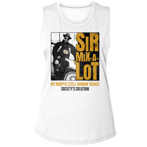 Sir Mix A Lot - My Hooptie Ladies Muscle Tank - White