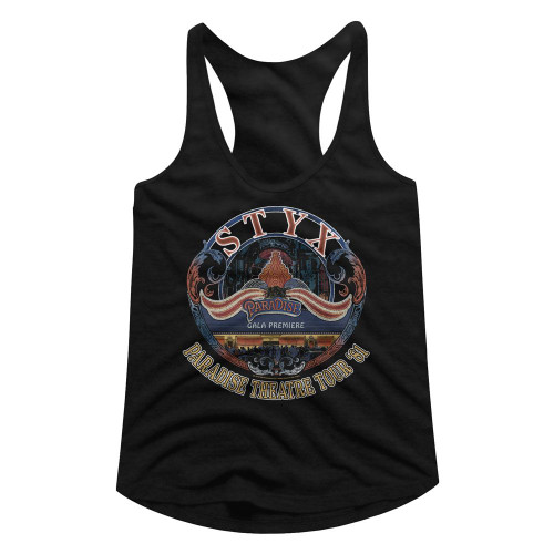 Styx - Tour 81' Ladies Racerback Top - Black