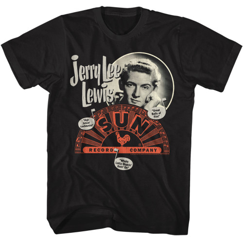 Sun Records - JLL Note Song Tittles T-Shirt - Black