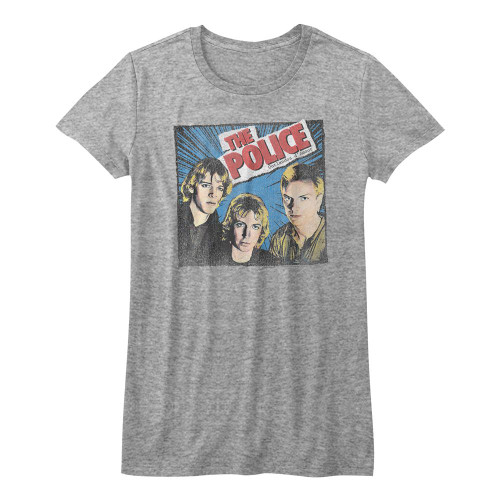 The Police - COMIC-ISH Ladies T-Shirt - Gray